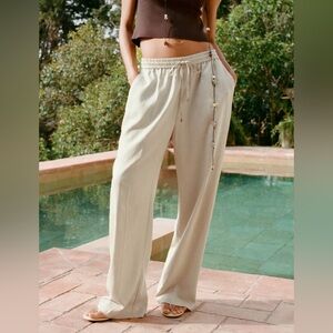 Zara Beige Wide Leg Pants